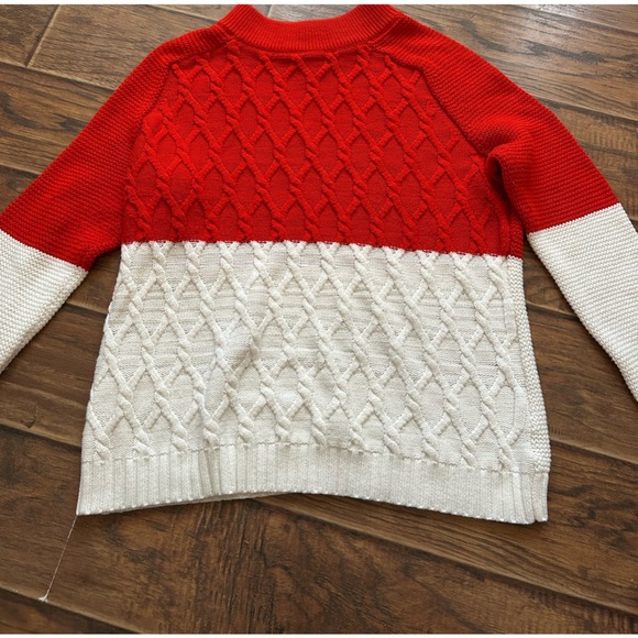 Liz Claiborne Red and White Sweater Size Large - Picture 1 of 4